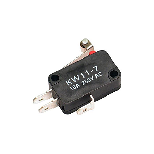 CHAVE MICRO SWITCH KW11-7-1 3 TERMINAIS HASTE 14MM C/ ROLDANA 16A 250V