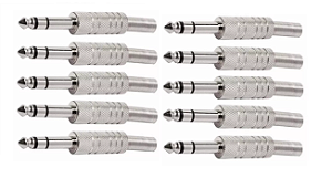CONECTOR PLUG P10 STEREO METALICO