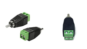 CONECTOR PLUG RCA MACHO COM BORNE