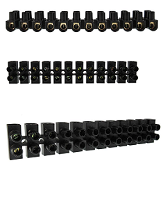 CONECTOR EM BARRA TIPO SINDAL 10MM PRETO CTB11016