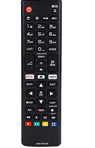 CONTROLE REMOTO PARA TELEVISÃO LG SMART 4K COM TECLAS NETFLIX E AMAZON UJ6300