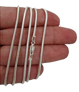 Corrente Cordão Rabo de Rato Maciço Prata 925 80cm