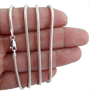 Corrente Cordão Rabo de Rato Maciço Prata 925 50cm