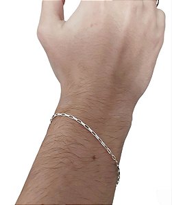 Pulseira Tijolinho Prata 925 19cm