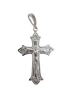 Pingente Cruz Crucifixo Jesus Cristo Maciço Prata 925