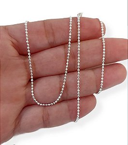 Corrente Bolinha Laminada Maciça Prata 925