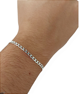 Pulseira Masculina Grumet Italiana Prata 925