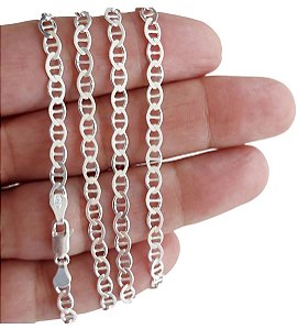 Corrente Piastrine Tampinha Prata 925 70cm