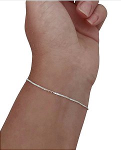 Pulseira Veneziana V19 Resistente Italiana 18,5cm Prata 925