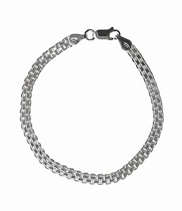 Pulseira Bismark Diamantada Prata 925 Original