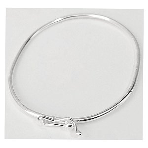 Bracelete Feminino Infantil Arredondado Maciço Prata 925
