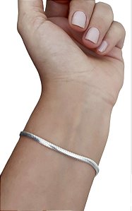 Pulseira Lacraia Diamantada Prata 925 Original