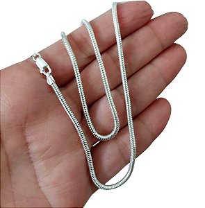 Corrente Pulseira Masculina Rabo de Rato Prata Italiana 925