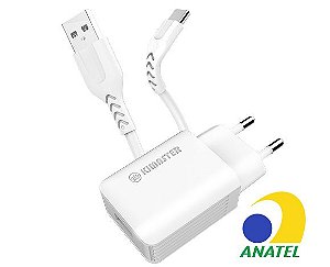 KT639-KIT CARREGADOR TURBO + CABO TYPE-C