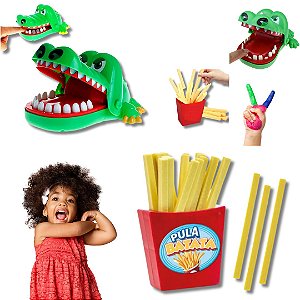 Kit Jogo Pinguim Quebra Gelo + Jogo Croc Croc Crocodilo Dentista