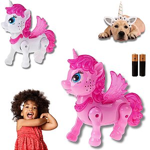 Pônei Unicórnio Brinquedo Asas Música E Luzes Princesa