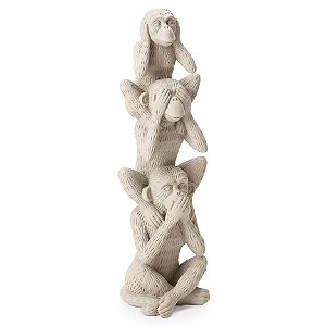 ESCULTURA MACACOS SÁBIOS