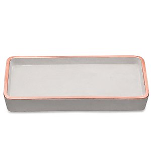 BANDEJA EM CIMENTO ROSE GOLD