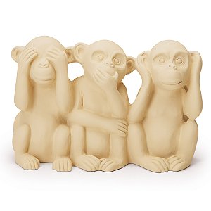 ESCULTURA TRIO MACACOS SÁBIOS