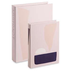 KIT LIVRO CAIXA ABSTRACT - 2 PEÇAS