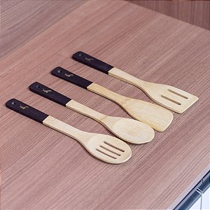 UTENSÍLIO DE BAMBU COLORATO