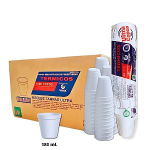 Copo Térmico de Isopor 180ml cx c/1.000 40x25
