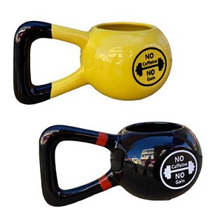 Caneca Peso Kettlebell 3D 450ml Enfeite Presente Criativo Academia