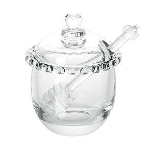 Meleira Cristal Com Pegador Coração Transparente - Lyor