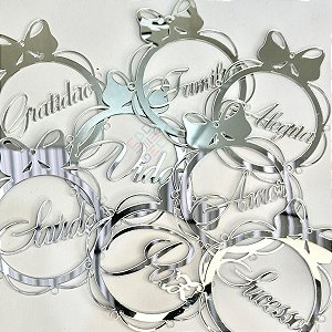 Kit 8 Enfeites de Natal G Bolas Em Acrilico Espelhado