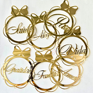 Kit 8 Enfeites de Natal P Bolas Em Acrilico Espelhado