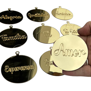 Kit 9 Enfeites de Natal Bolas Em Acrílico Espelhado