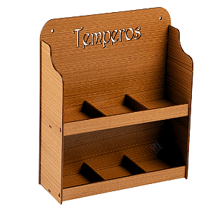 Suporte Pequeno Porta temperos em MDF - SELECIONE VARIAÇÃO