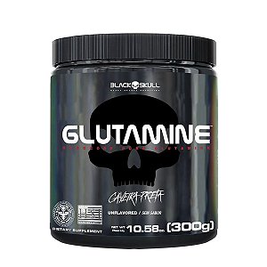 Glutamina 300g Glutamine Caveira Preta - Black Skull