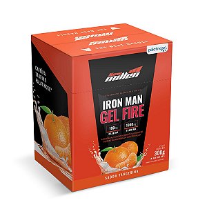 Iron Man Energy Gel Fire Caixa Com 10 Sachês 30g - New Millen