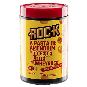 Pasta de Amendoim c/ Whey Protein Rock 1kg Doce de Leite
