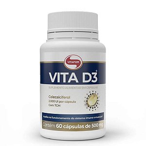 Vita D3 60 Cápsulas 500mg 2000ui - Vitafor