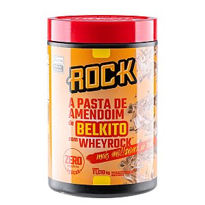 Pasta de Amendoim Com Whey Rock 1kg Belkito