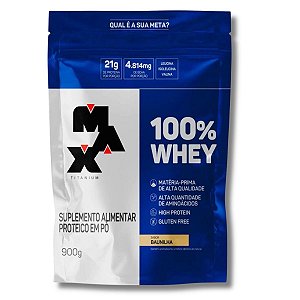 Refil 100% Whey Protein Concentrado 900g - Max Titanium