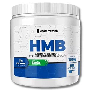 HMB em pó 135g Hidroximetilbutirato Limão Newnutrition