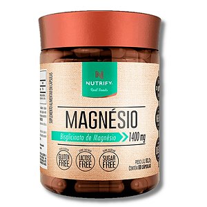 Magnésio 1400mg Vegano 60 Cápsulas Sem Sabor - Nutrify