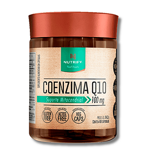 Coenzima Q10 60 Caps COQ-10 100mg e Vitamina E Nutrify