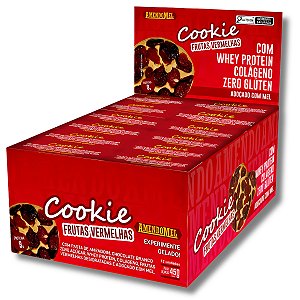 Amendo Cookie Display 12x45 - Frutas Vermelhas - Amendomel