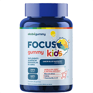 Focus Kids 30 Gomas - Sabor Blue Raspeberry - Ekobé