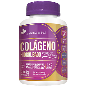 Colágeno Verisol Flora Nativa 120 Cápsulas Original Pele
