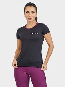 Camiseta Feminina Training Black e Grape