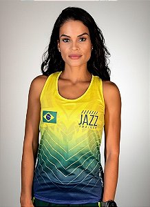 Regata Feminina Jazz Brasil Amarela