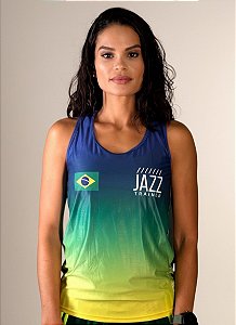 Regata Feminina Jazz Brasil Azul