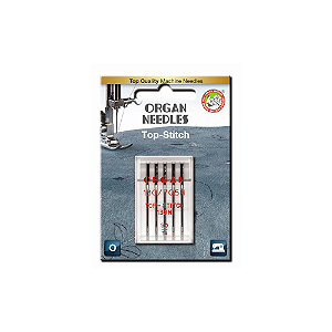 Agulha para Pesponto Top Stitch Nº 90/14 - Blister com 5 Unidades