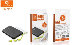 Power Bank 5000mAh carregador Portátil para Todos Dispositivos PN-952