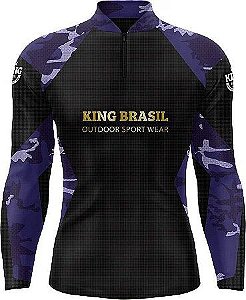 CAMISETA DE PESCA KING BRASIL COM PROTEÇÃO UV 50+ (KD00050)